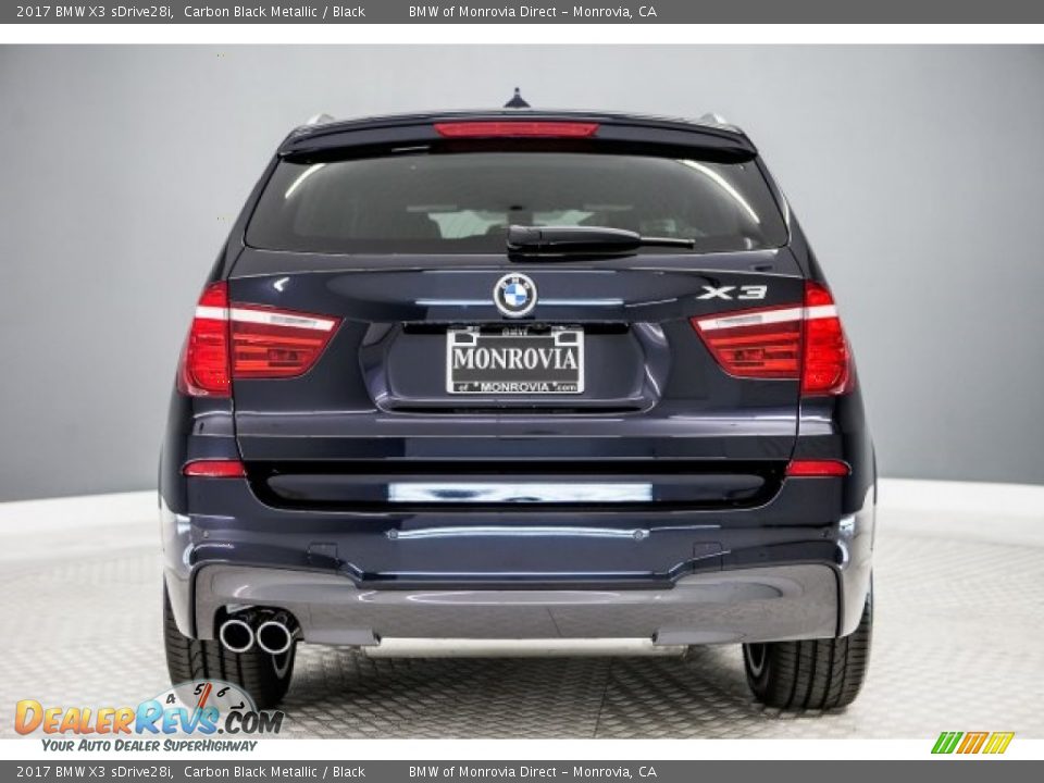 2017 BMW X3 sDrive28i Carbon Black Metallic / Black Photo #4
