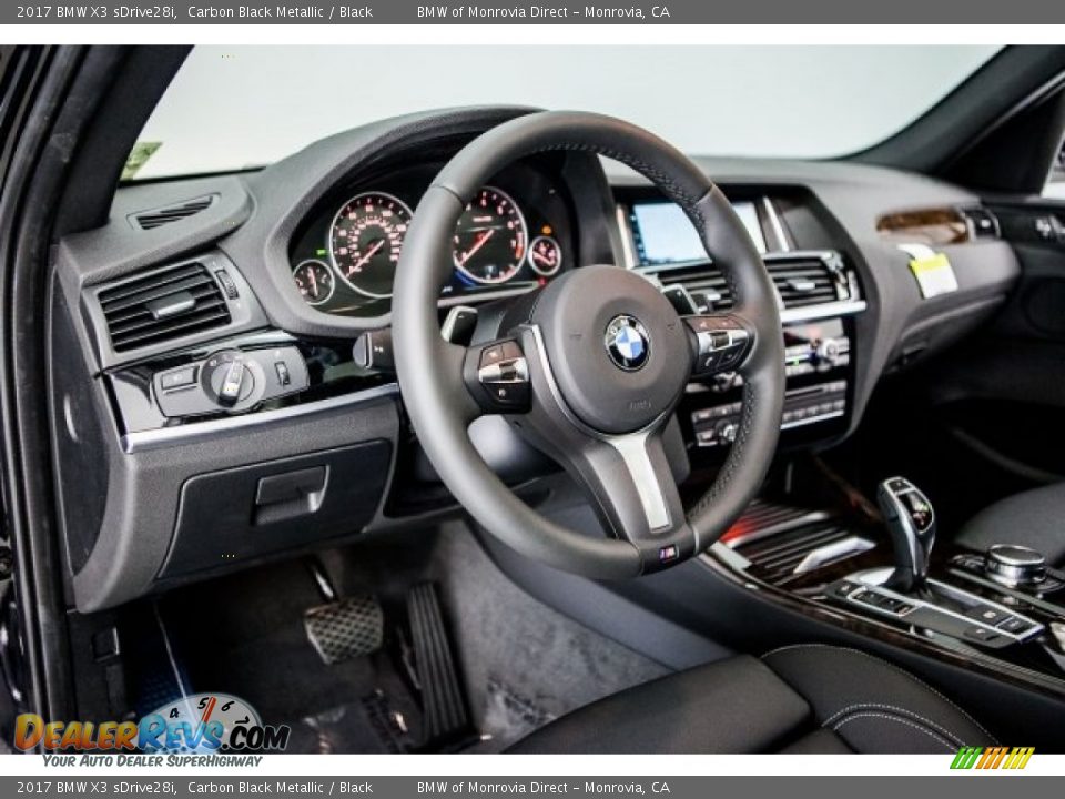 2017 BMW X3 sDrive28i Carbon Black Metallic / Black Photo #5