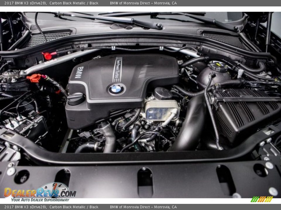 2017 BMW X3 sDrive28i Carbon Black Metallic / Black Photo #8