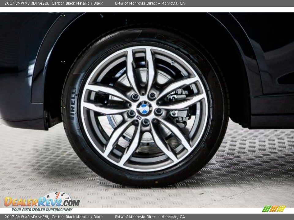 2017 BMW X3 sDrive28i Carbon Black Metallic / Black Photo #9