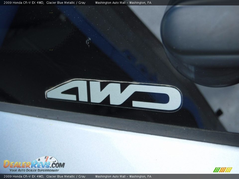 2009 Honda CR-V EX 4WD Glacier Blue Metallic / Gray Photo #9