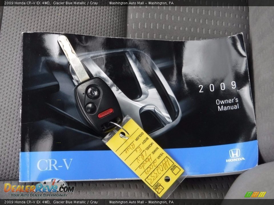 2009 Honda CR-V EX 4WD Glacier Blue Metallic / Gray Photo #18