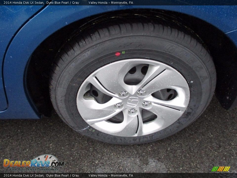 2014 Honda Civic LX Sedan Dyno Blue Pearl / Gray Photo #3