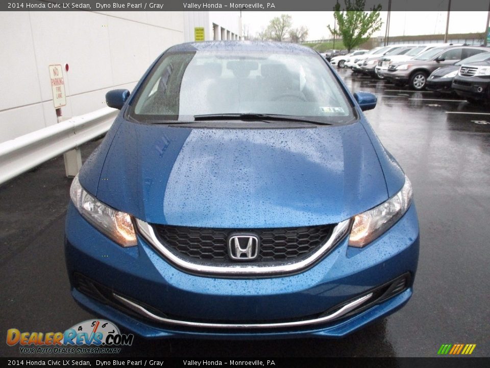2014 Honda Civic LX Sedan Dyno Blue Pearl / Gray Photo #8