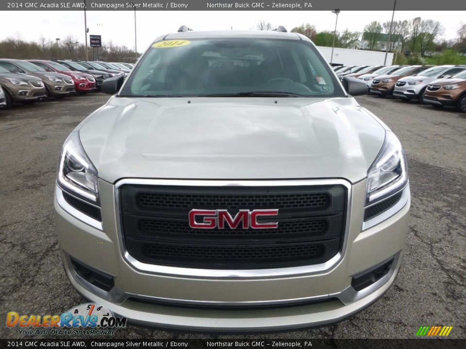 2014 GMC Acadia SLE AWD Champagne Silver Metallic / Ebony Photo #3