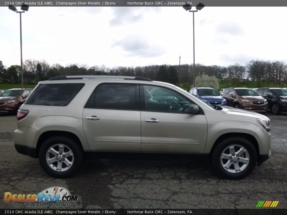 Champagne Silver Metallic 2014 GMC Acadia SLE AWD Photo #5