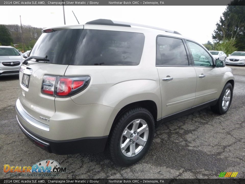 2014 GMC Acadia SLE AWD Champagne Silver Metallic / Ebony Photo #9