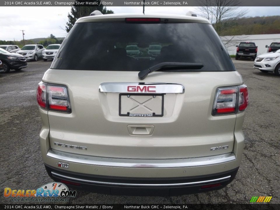 2014 GMC Acadia SLE AWD Champagne Silver Metallic / Ebony Photo #10