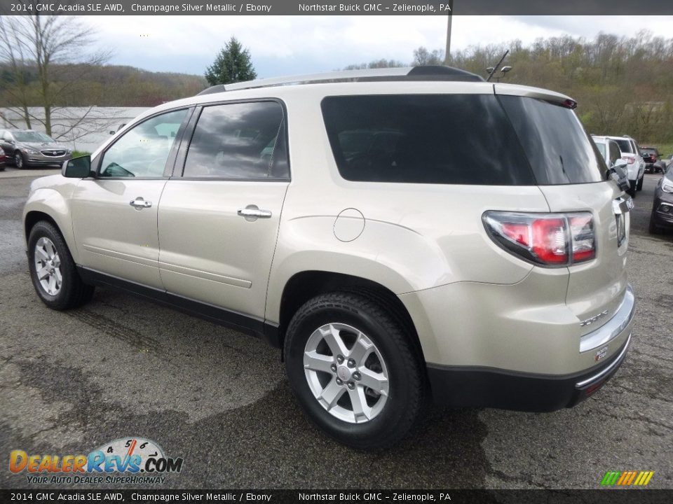 2014 GMC Acadia SLE AWD Champagne Silver Metallic / Ebony Photo #12