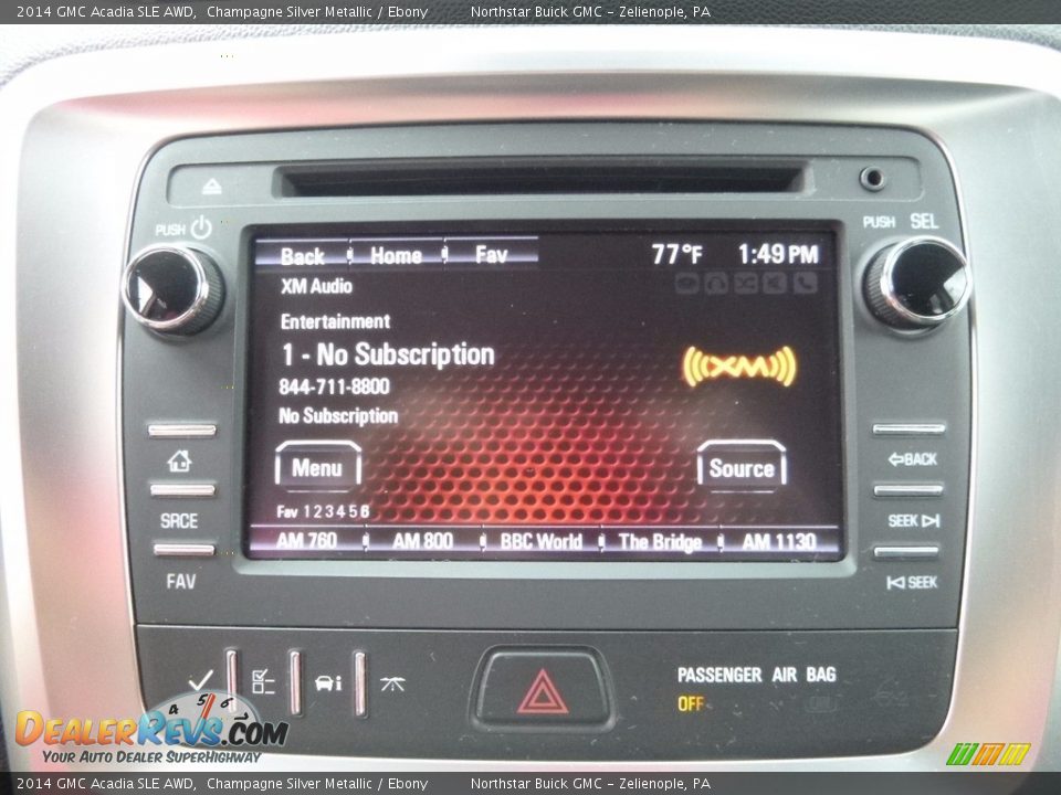 2014 GMC Acadia SLE AWD Champagne Silver Metallic / Ebony Photo #28