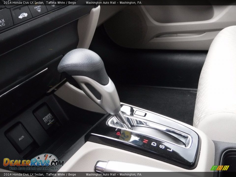2014 Honda Civic LX Sedan Taffeta White / Beige Photo #16