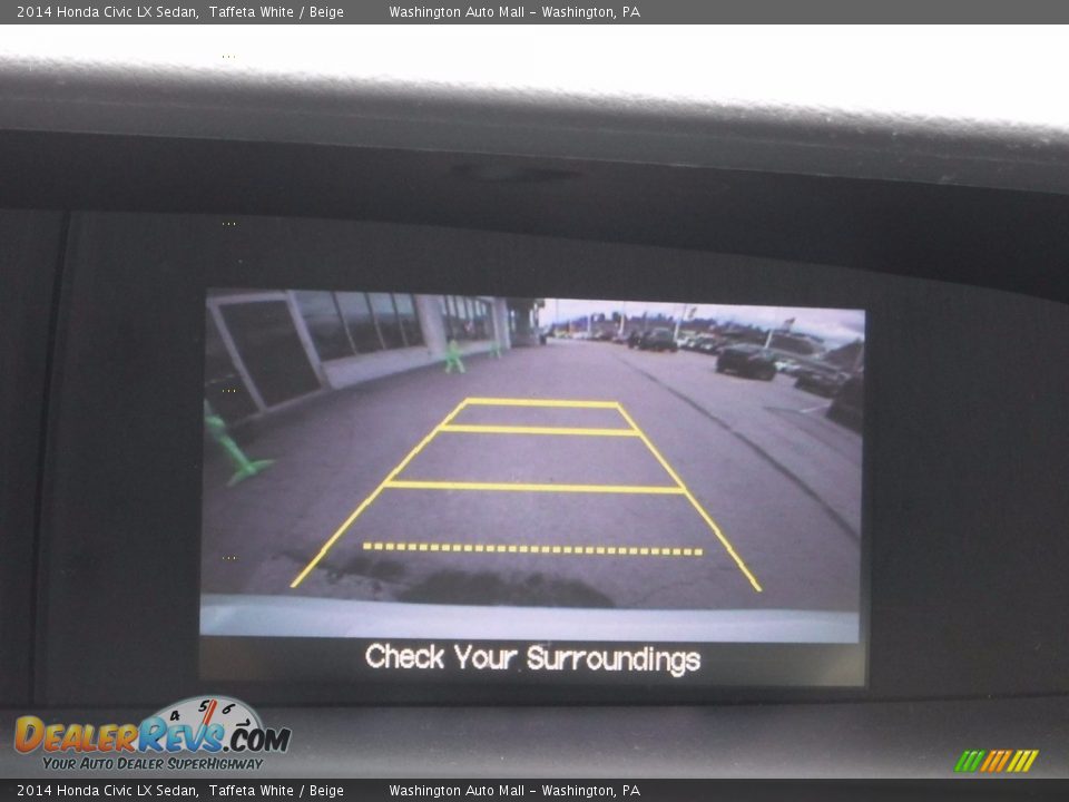 2014 Honda Civic LX Sedan Taffeta White / Beige Photo #17