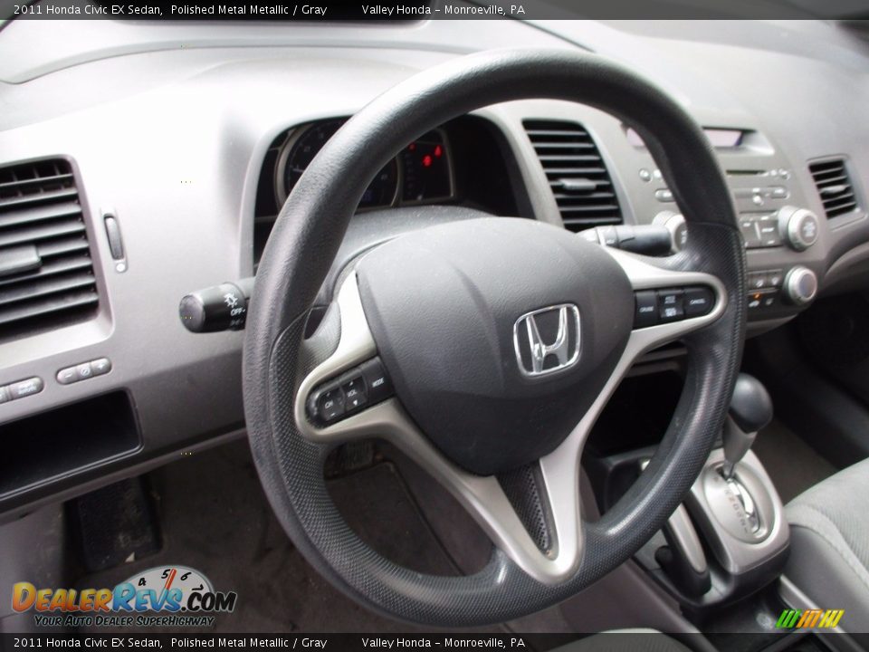 2011 Honda Civic EX Sedan Polished Metal Metallic / Gray Photo #13