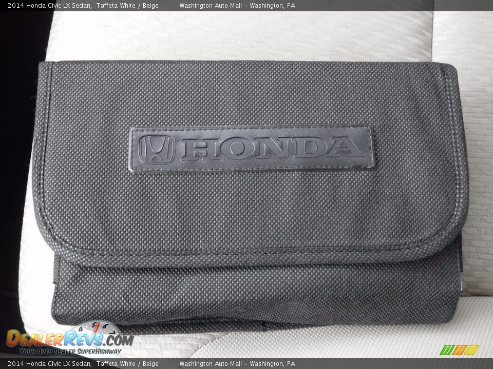 2014 Honda Civic LX Sedan Taffeta White / Beige Photo #22
