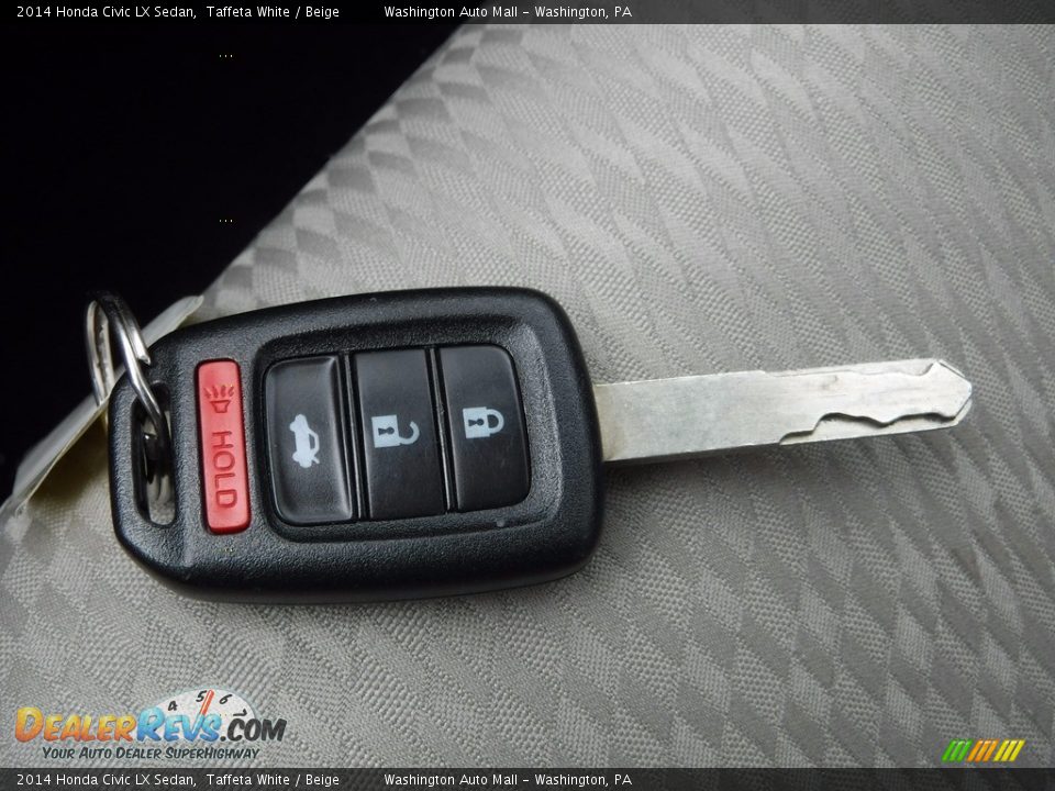 2014 Honda Civic LX Sedan Taffeta White / Beige Photo #23