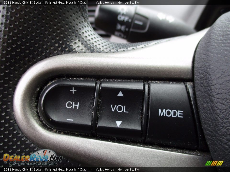 2011 Honda Civic EX Sedan Polished Metal Metallic / Gray Photo #18