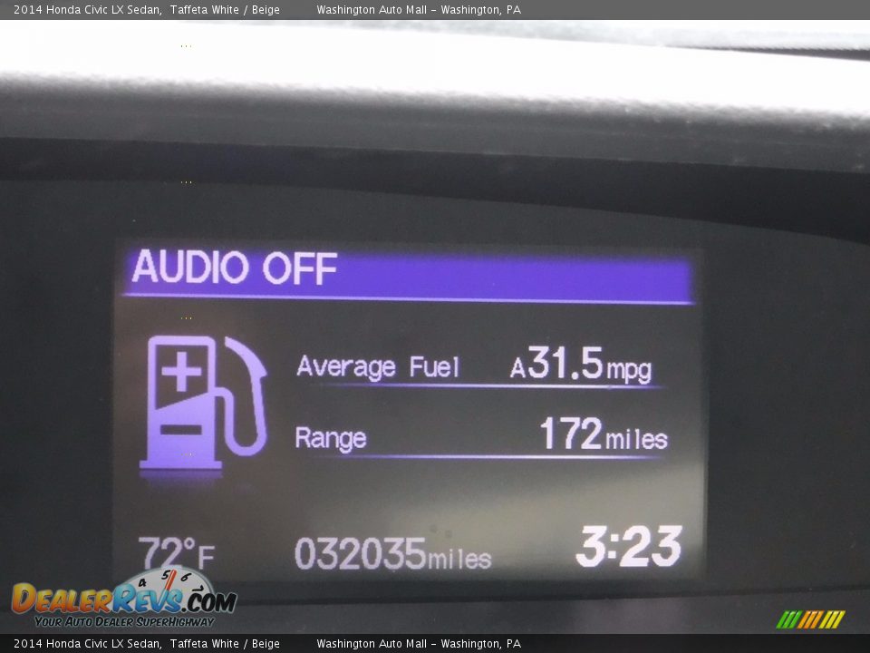 2014 Honda Civic LX Sedan Taffeta White / Beige Photo #25