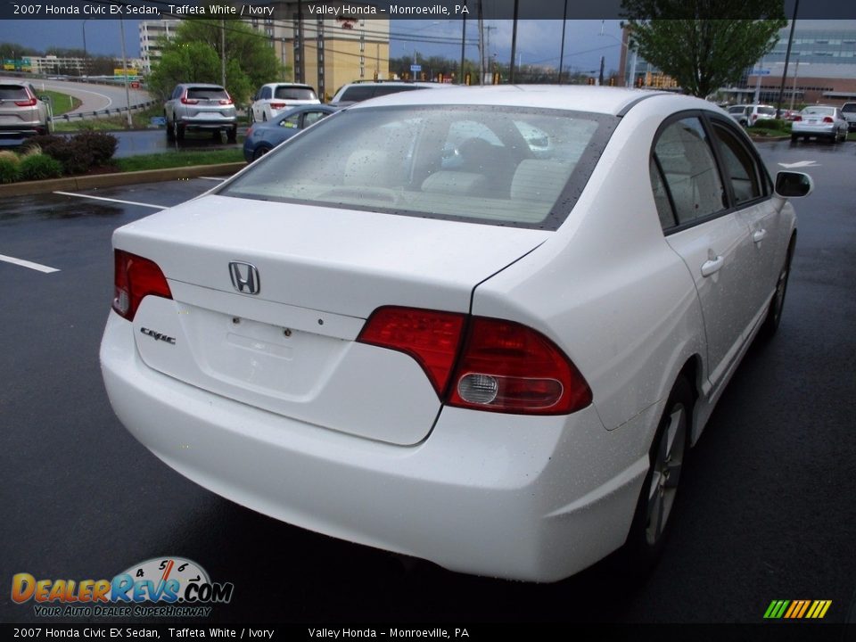 2007 Honda Civic EX Sedan Taffeta White / Ivory Photo #6