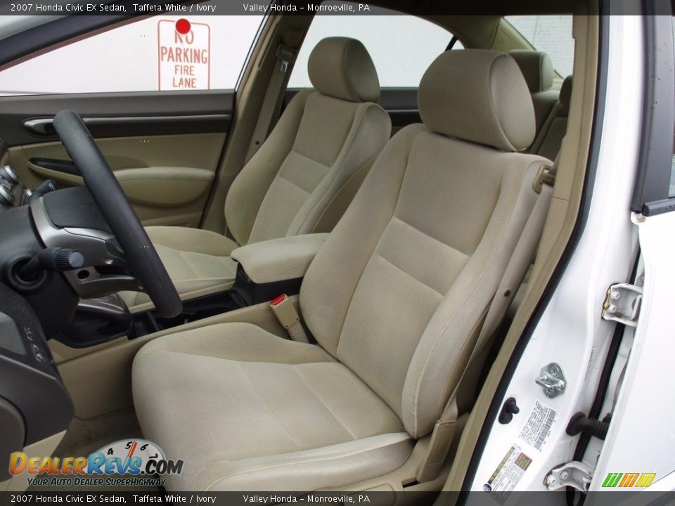2007 Honda Civic EX Sedan Taffeta White / Ivory Photo #12