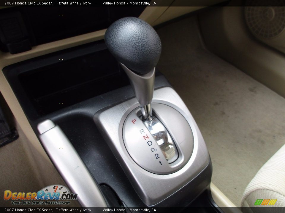 2007 Honda Civic EX Sedan Taffeta White / Ivory Photo #15