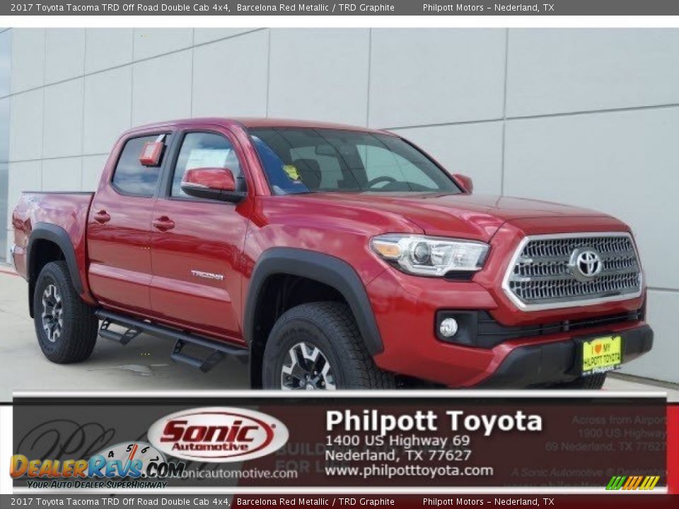 2017 Toyota Tacoma TRD Off Road Double Cab 4x4 Barcelona Red Metallic / TRD Graphite Photo #1