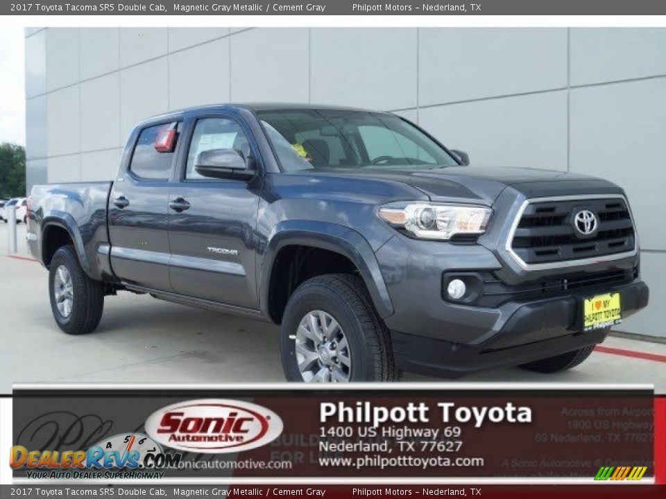 2017 Toyota Tacoma SR5 Double Cab Magnetic Gray Metallic / Cement Gray Photo #1