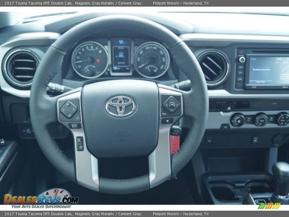 2017 Toyota Tacoma SR5 Double Cab Magnetic Gray Metallic / Cement Gray Photo #6