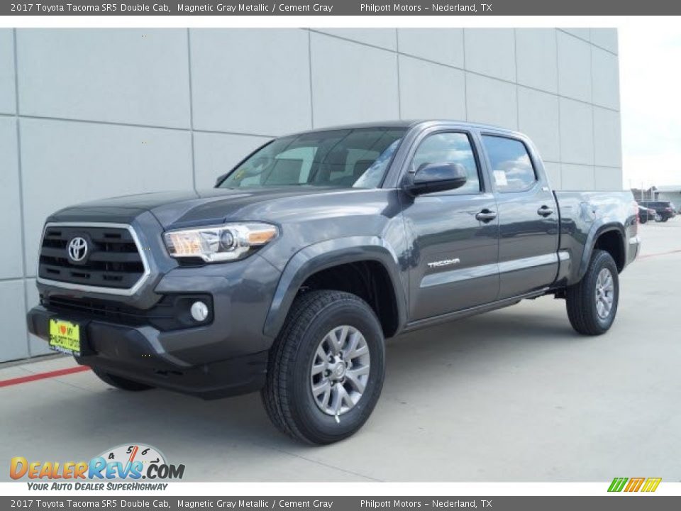 2017 Toyota Tacoma SR5 Double Cab Magnetic Gray Metallic / Cement Gray Photo #14