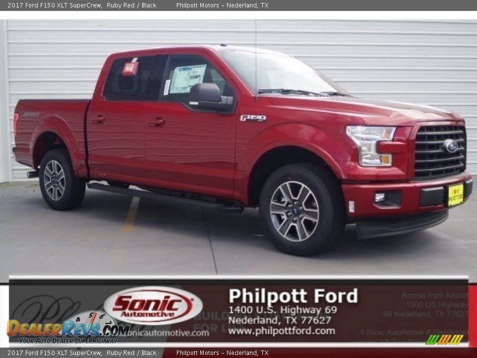 2017 Ford F150 XLT SuperCrew Ruby Red / Black Photo #1