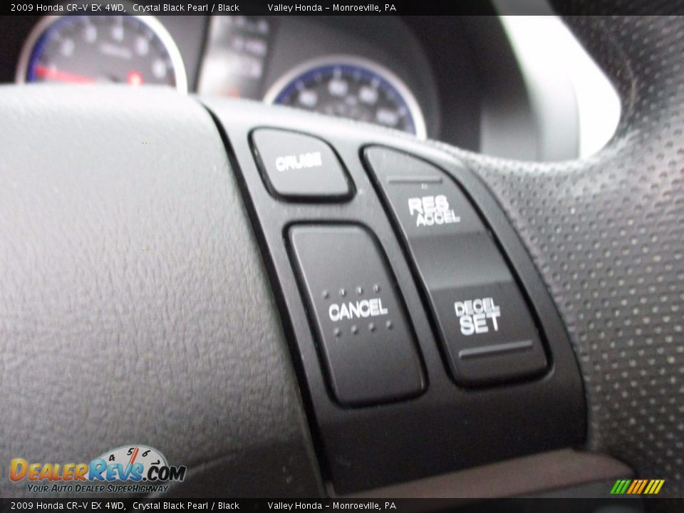 2009 Honda CR-V EX 4WD Crystal Black Pearl / Black Photo #17