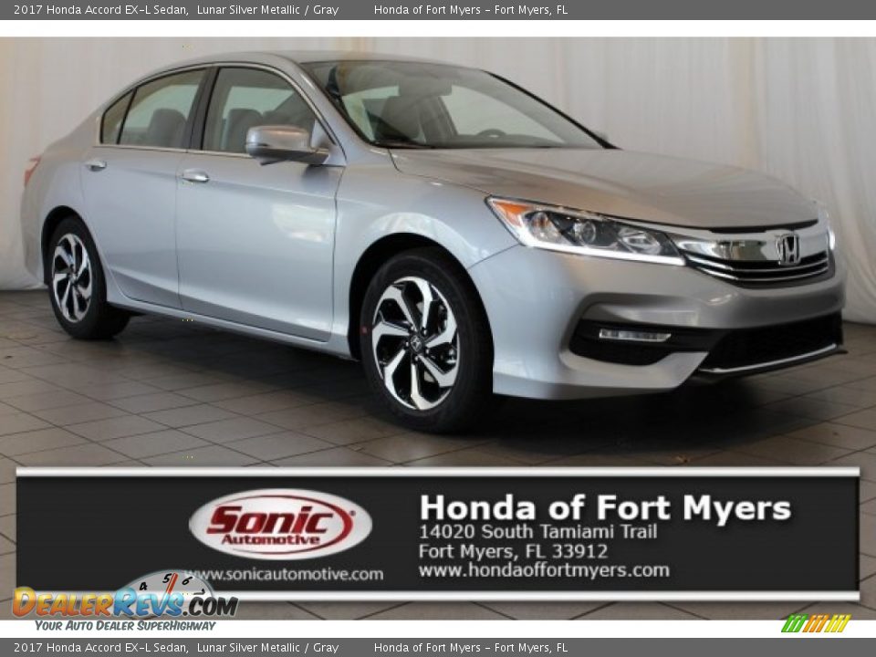 2017 Honda Accord EX-L Sedan Lunar Silver Metallic / Gray Photo #1