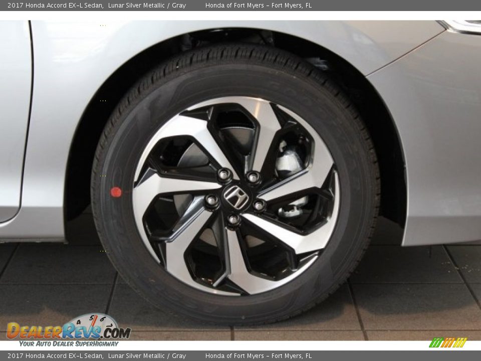 2017 Honda Accord EX-L Sedan Lunar Silver Metallic / Gray Photo #2
