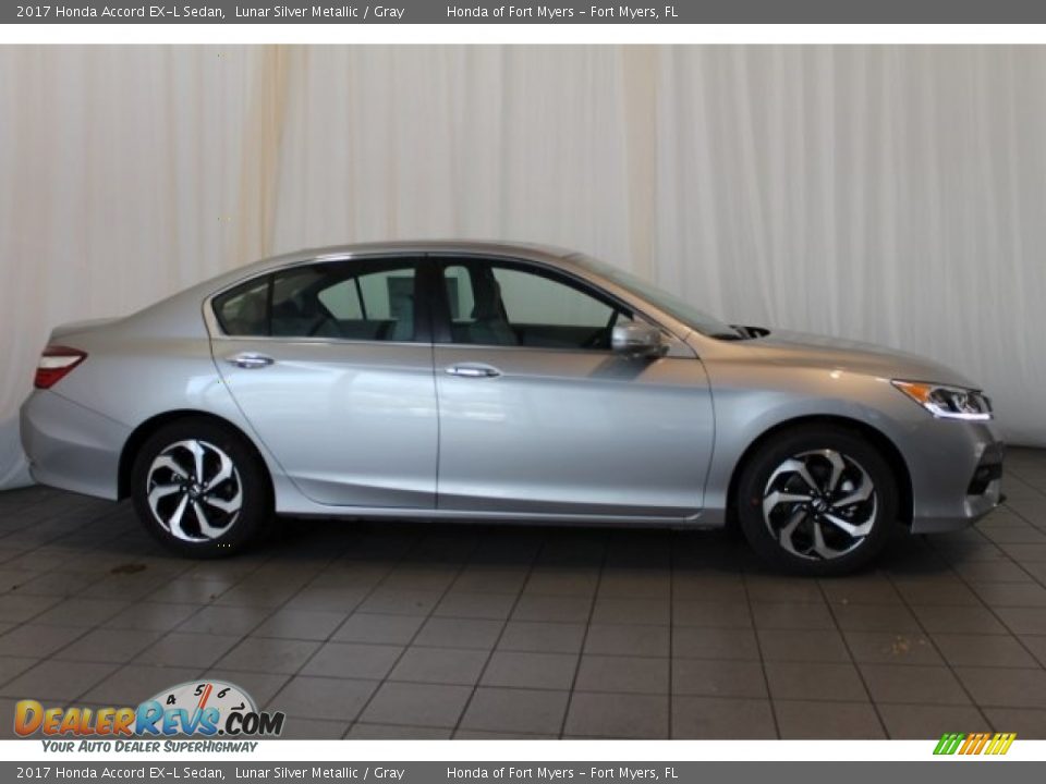 2017 Honda Accord EX-L Sedan Lunar Silver Metallic / Gray Photo #3