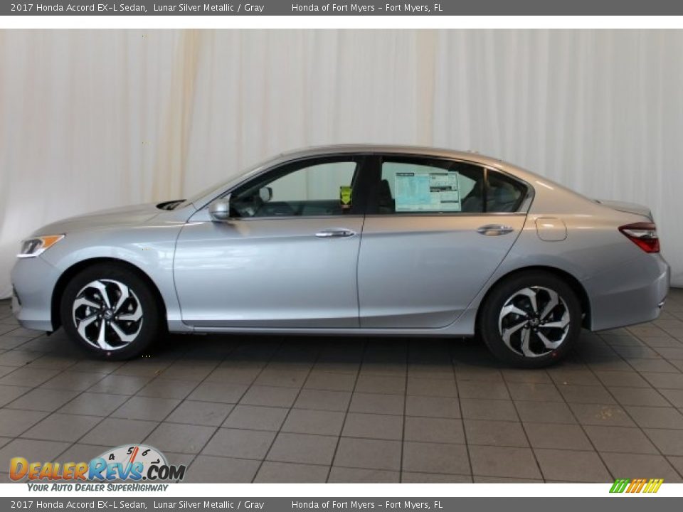 2017 Honda Accord EX-L Sedan Lunar Silver Metallic / Gray Photo #5
