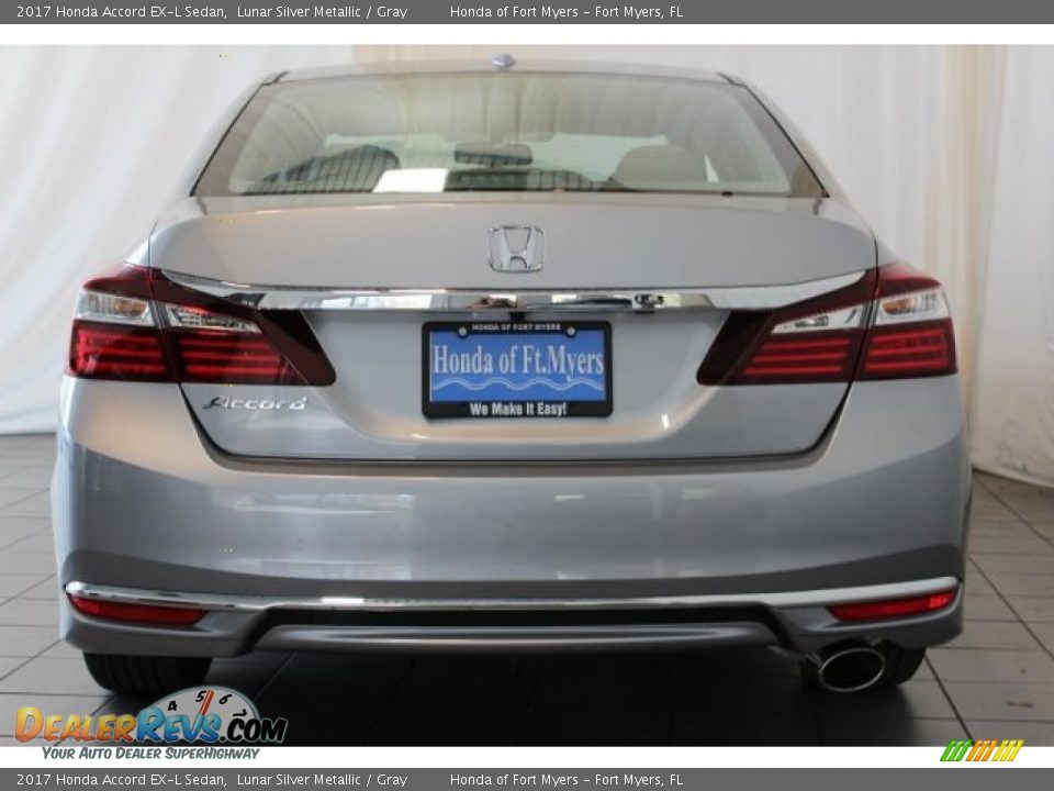 2017 Honda Accord EX-L Sedan Lunar Silver Metallic / Gray Photo #6