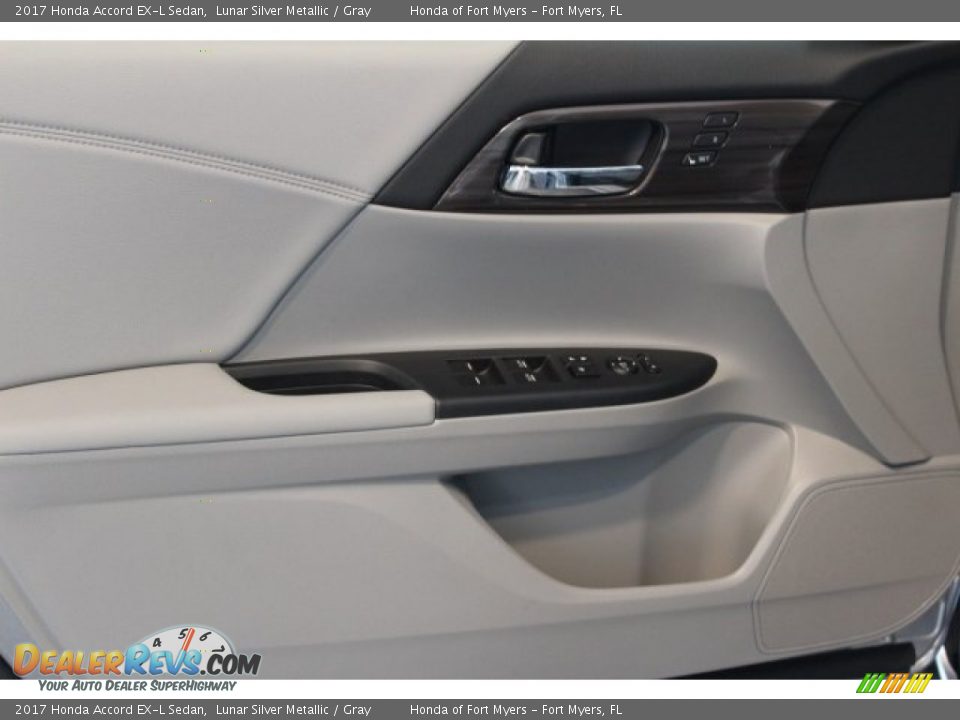 2017 Honda Accord EX-L Sedan Lunar Silver Metallic / Gray Photo #7