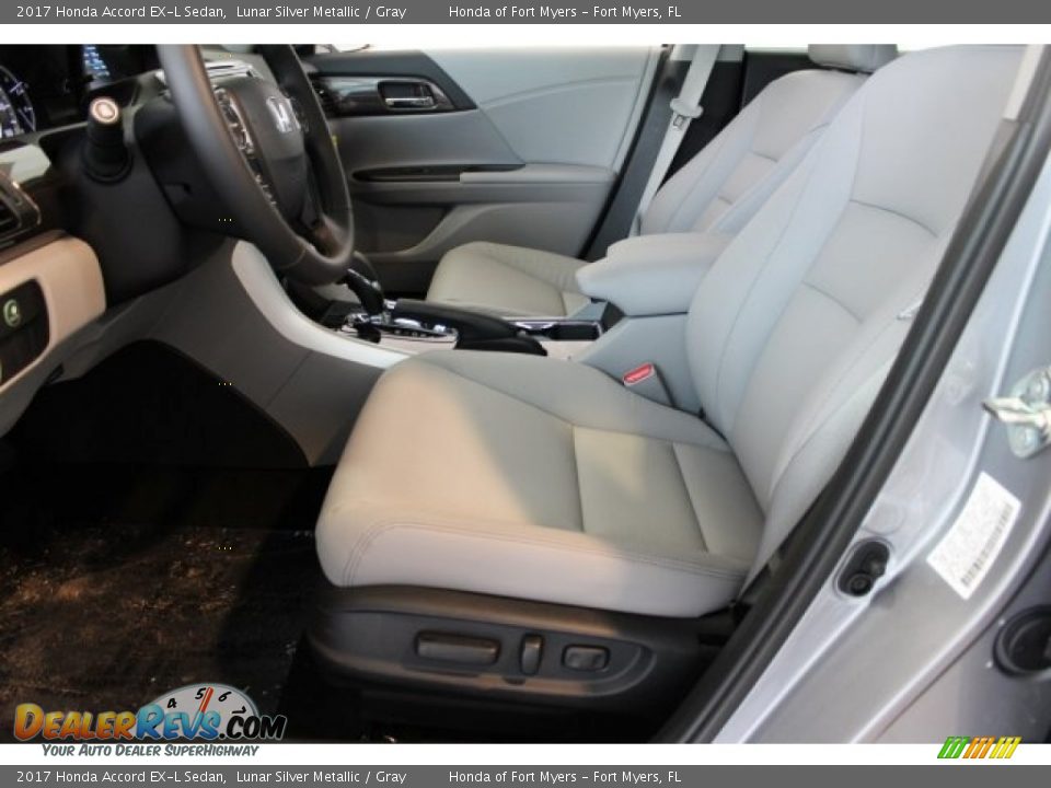 2017 Honda Accord EX-L Sedan Lunar Silver Metallic / Gray Photo #10