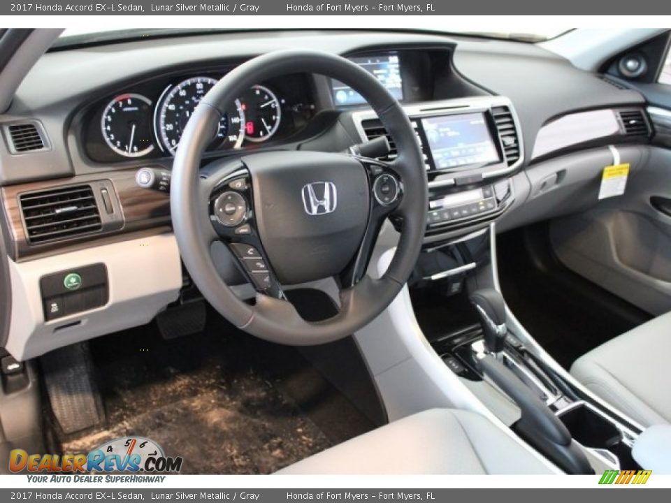 2017 Honda Accord EX-L Sedan Lunar Silver Metallic / Gray Photo #12
