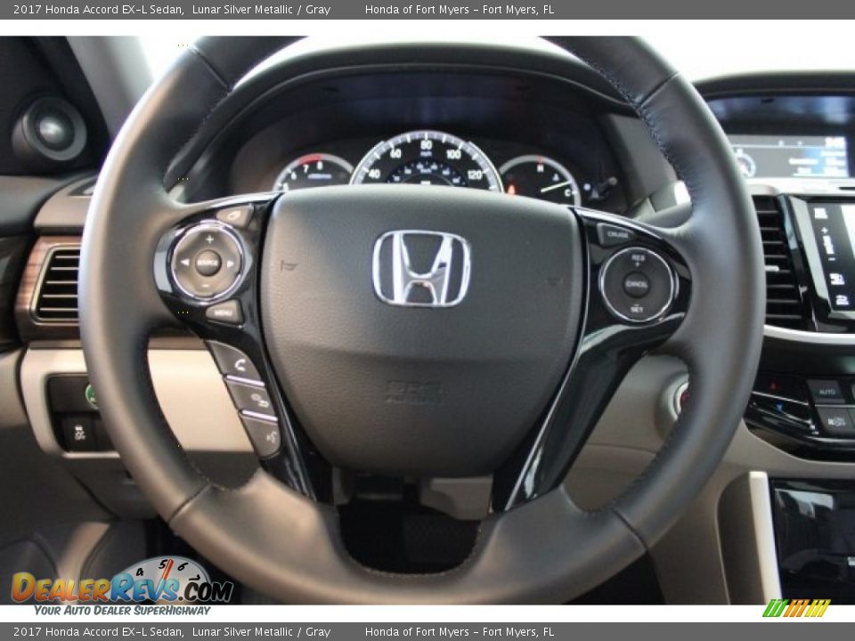 2017 Honda Accord EX-L Sedan Lunar Silver Metallic / Gray Photo #13