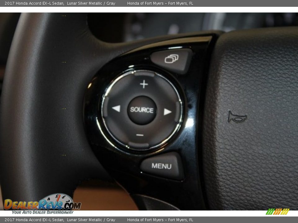 2017 Honda Accord EX-L Sedan Lunar Silver Metallic / Gray Photo #14