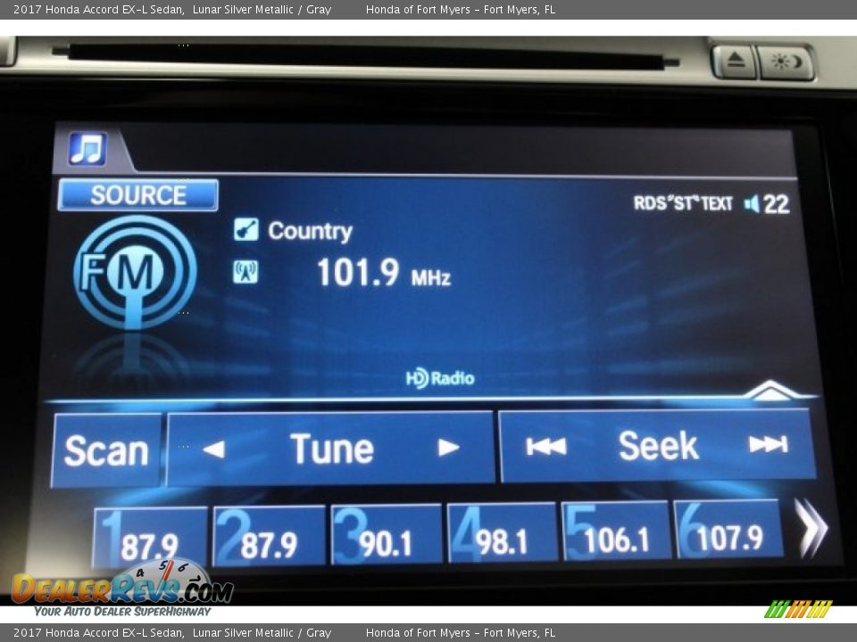 2017 Honda Accord EX-L Sedan Lunar Silver Metallic / Gray Photo #21