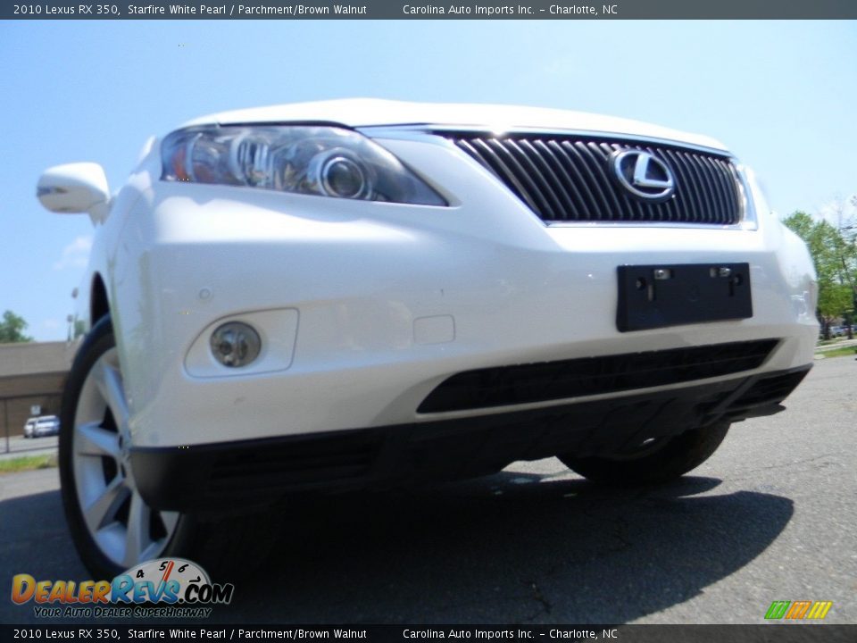 2010 Lexus RX 350 Starfire White Pearl / Parchment/Brown Walnut Photo #1