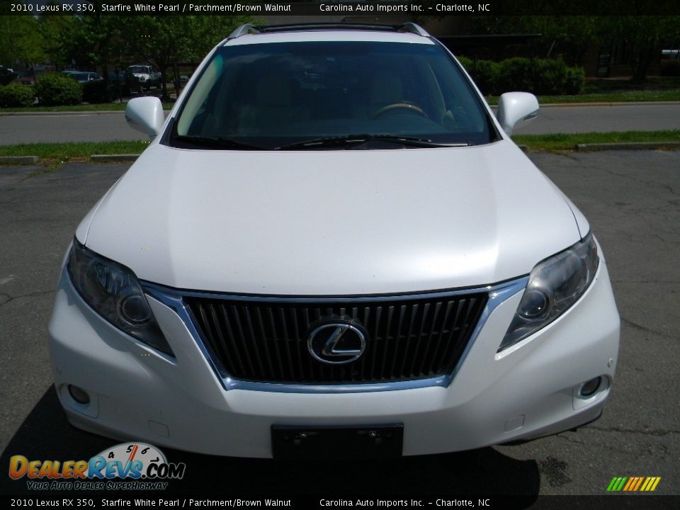 2010 Lexus RX 350 Starfire White Pearl / Parchment/Brown Walnut Photo #5
