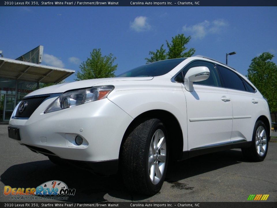 2010 Lexus RX 350 Starfire White Pearl / Parchment/Brown Walnut Photo #6