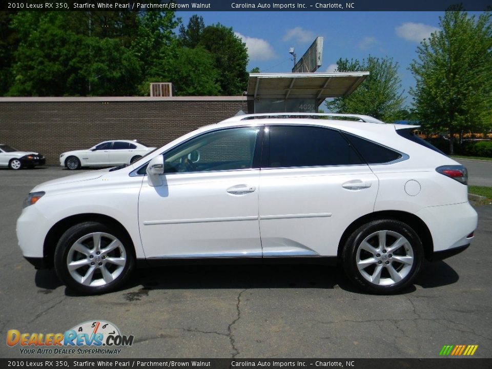 2010 Lexus RX 350 Starfire White Pearl / Parchment/Brown Walnut Photo #7