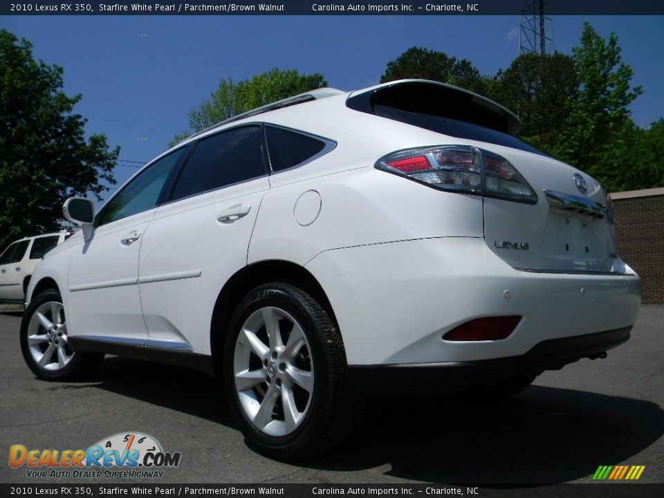 2010 Lexus RX 350 Starfire White Pearl / Parchment/Brown Walnut Photo #8