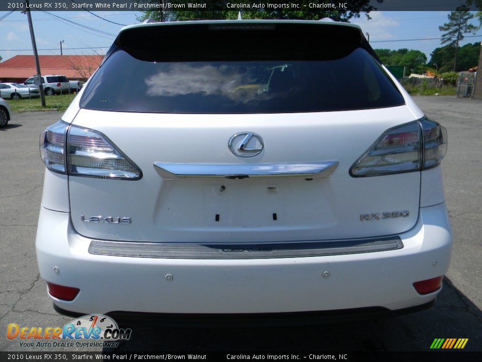 2010 Lexus RX 350 Starfire White Pearl / Parchment/Brown Walnut Photo #9