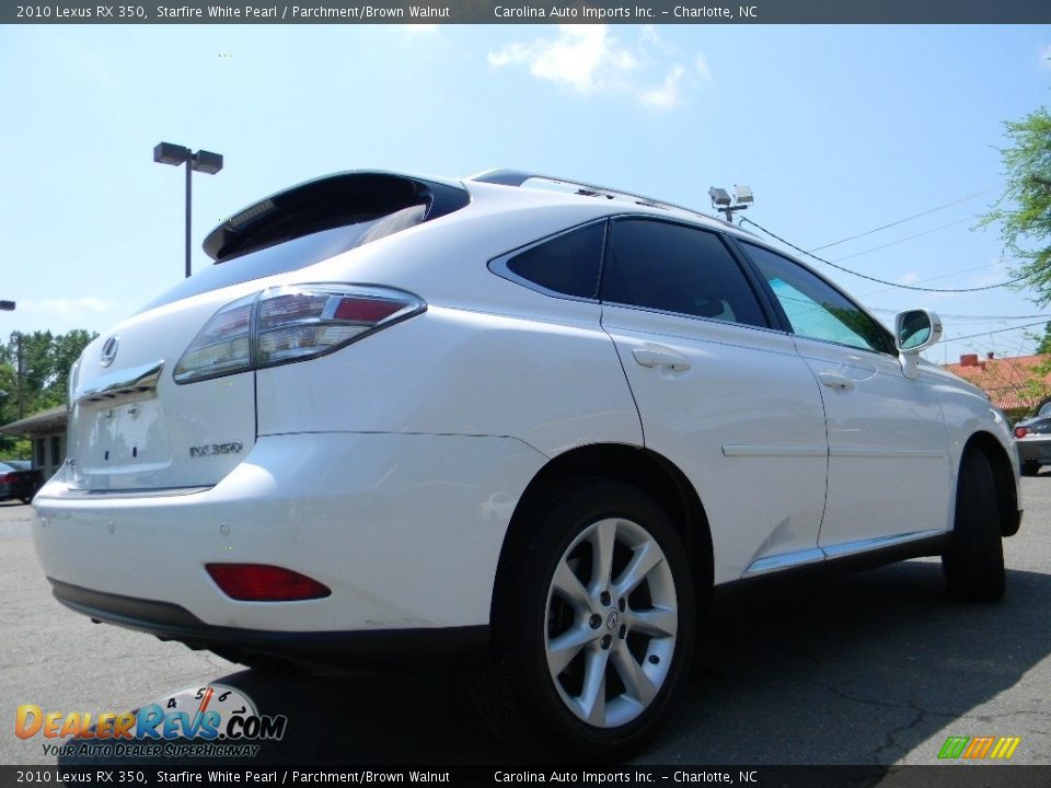 2010 Lexus RX 350 Starfire White Pearl / Parchment/Brown Walnut Photo #10