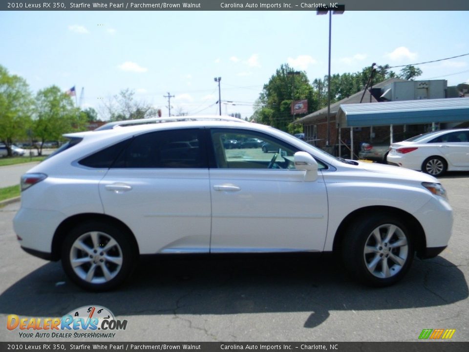 2010 Lexus RX 350 Starfire White Pearl / Parchment/Brown Walnut Photo #11