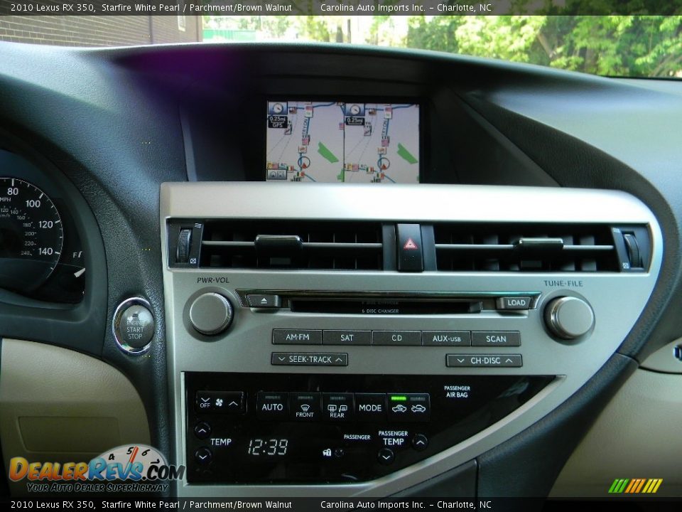 2010 Lexus RX 350 Starfire White Pearl / Parchment/Brown Walnut Photo #15